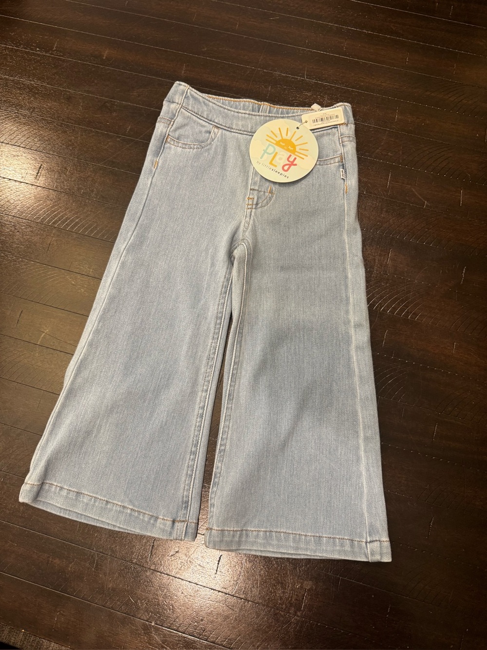 Little Sleepies Light Blue Wide Leg Denim Pants Size 3T NWT